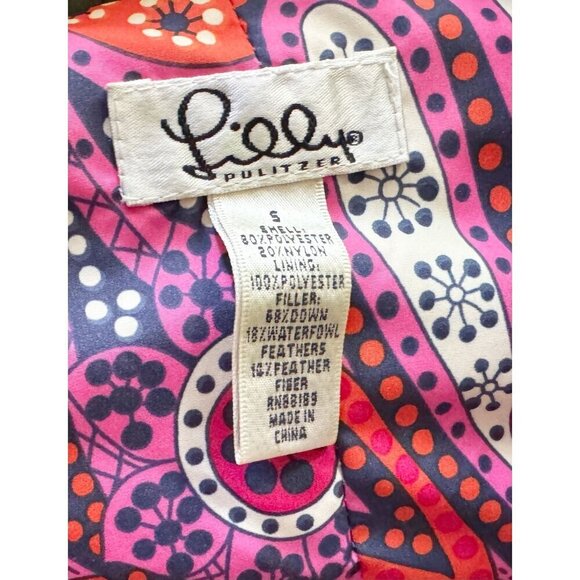 LILLY PULITZER Green Puffer Vest Preppy Outdoor Size Small - Picture 6 of 7